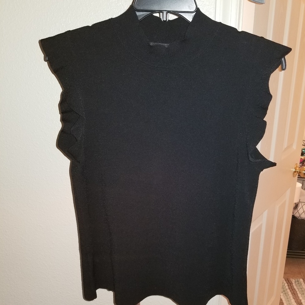 Ann Taylor, fitted classic black shirt - Picture 1 of 4